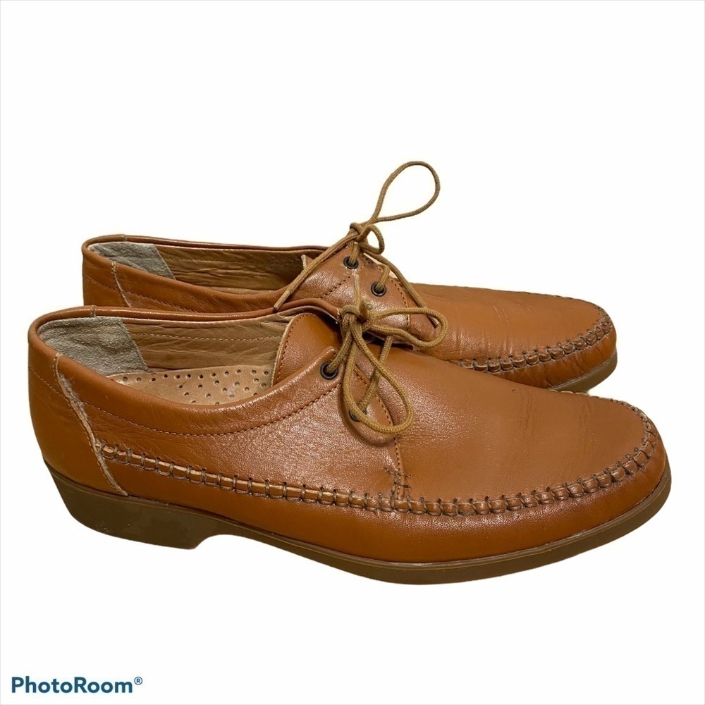Clark’s Italy Lace Moccasin Wallabee Tan Lace Up Loafer Men’s 8 1/2